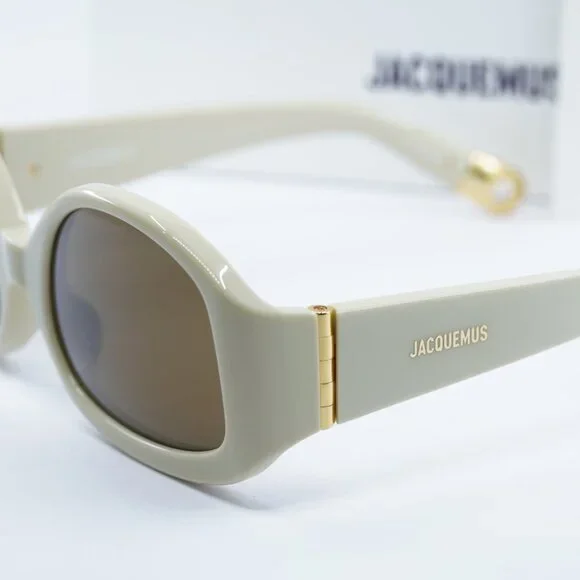 Jacquemus COLAPSO JAC/15 C3 Geometric Sunglasses - Beige  display picture 1